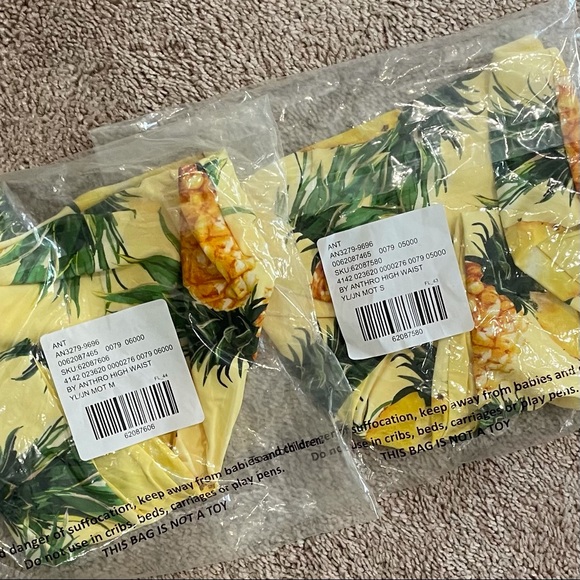 ANTHROPOLOGIE BIKINI BOTTOM PINEAPPLE🍍 PRINT PINA COLADA LAST ONE GOOD COVERAGE - Picture 5 of 7